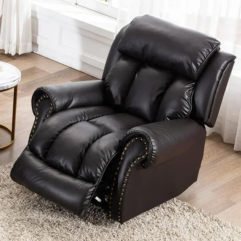 

-Single Seat Upholstered Comfortable Living Room sofa Chair Recliner With Massage Function Leisure Chair