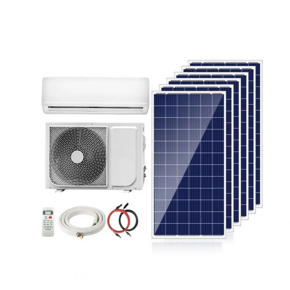 

9000btu 12000btu 18000btu 24000btu Home Hybrid Solar Powered 24000 Btu Off Grid Solar air Conditioner Inverter Solar System