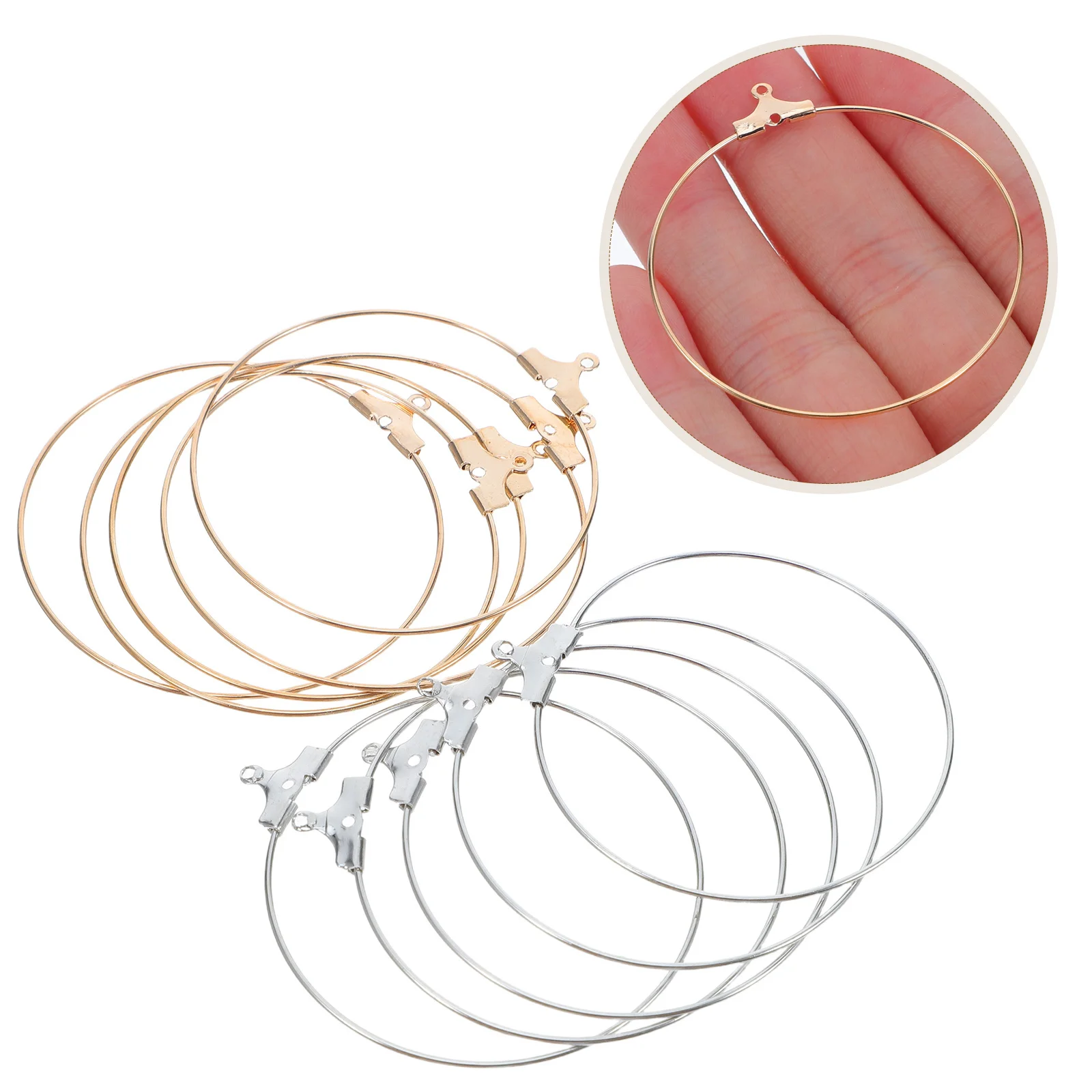 

80pcs Earring Accessories Round Beading Hoops Metal Dangle Pendant Jewelry Making Supplies Diy Craft Earring Findings Jewelry