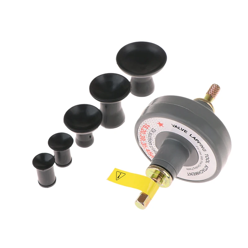 Universal Valve Lapping Tool Attachment W 5 Suction Plates For Shank Grinding Drill Lapper Kit For Auto Moto Engine Valve