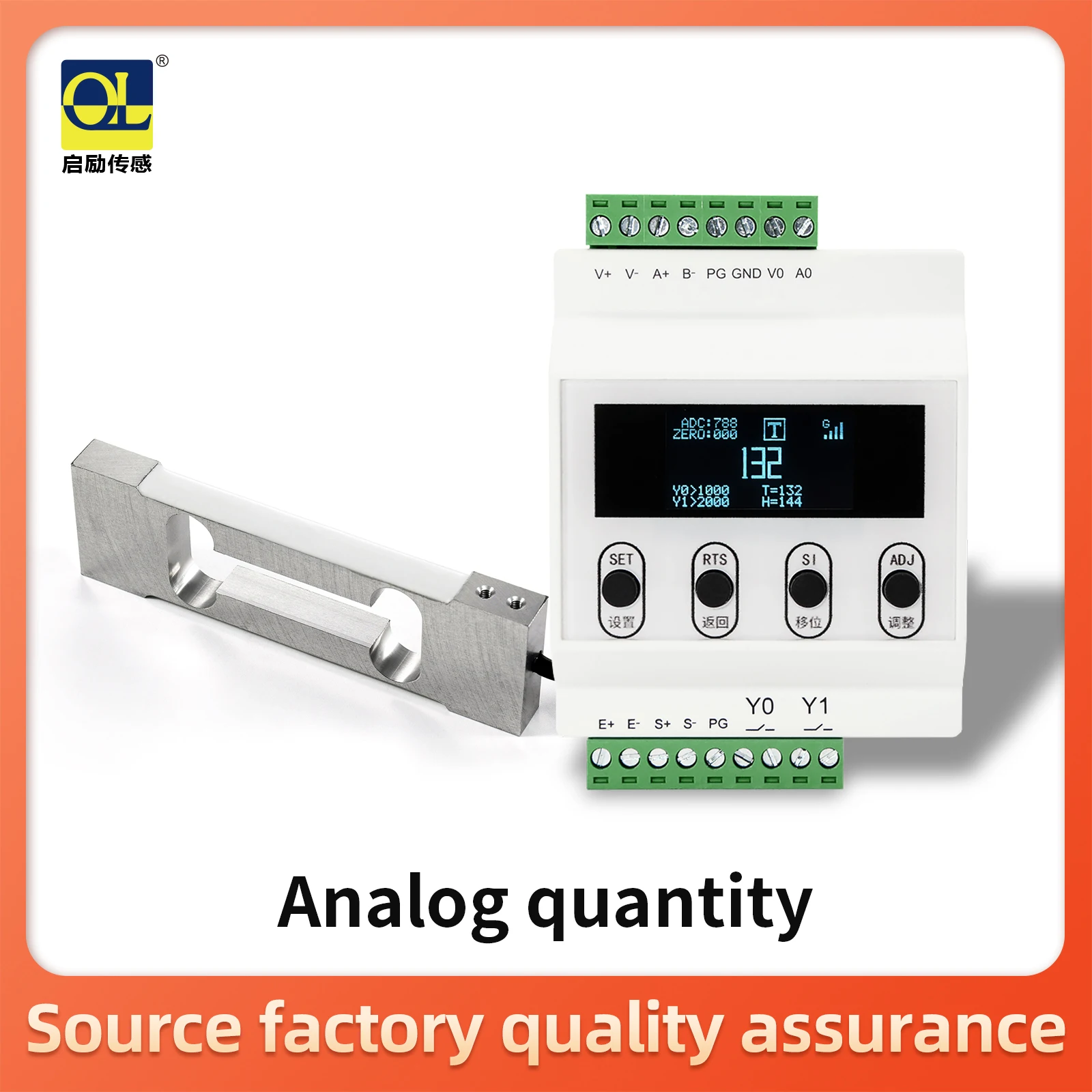 

Load sensor with display indicator, compression force test, weight pressure output load cell 1kg Transmitter display instrument