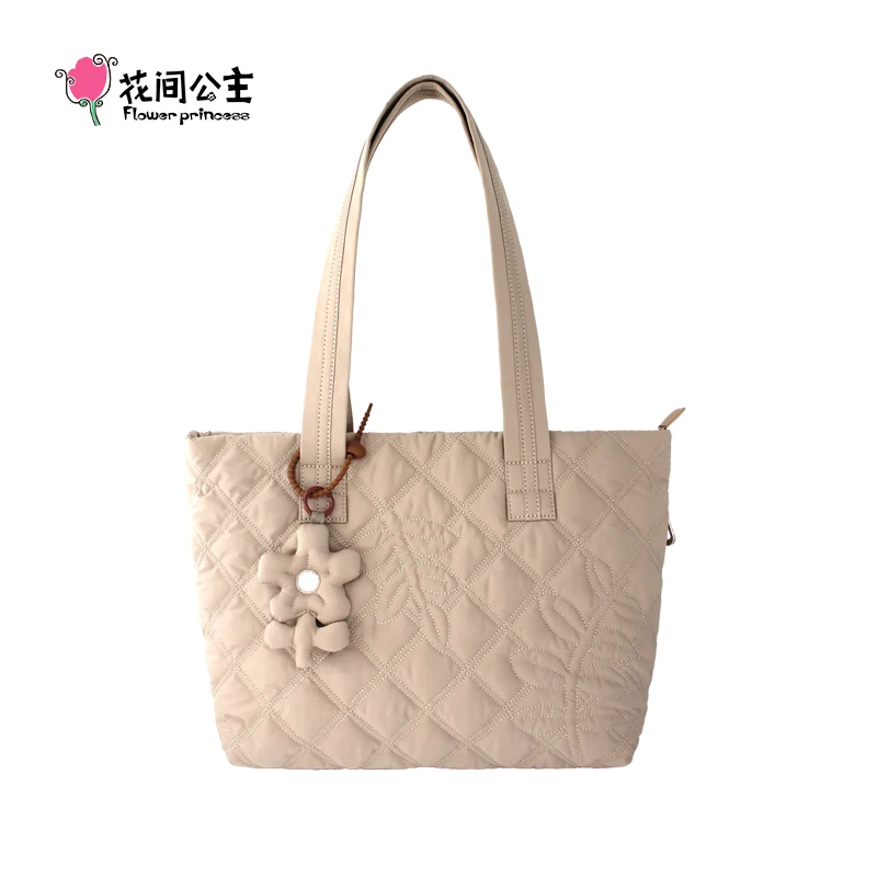 bolsa de ombro princesa flor para mulher bolsa tote acolchoada grande grande marca designer moda novo tendencia 2023 01