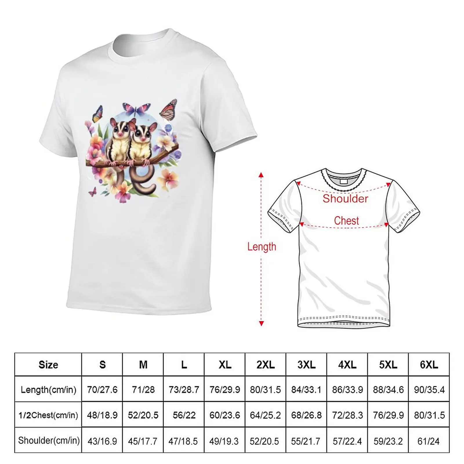 Butterfly Glliders T-shirt summer top cute clothes sweat mens graphic t-shirts big and tall