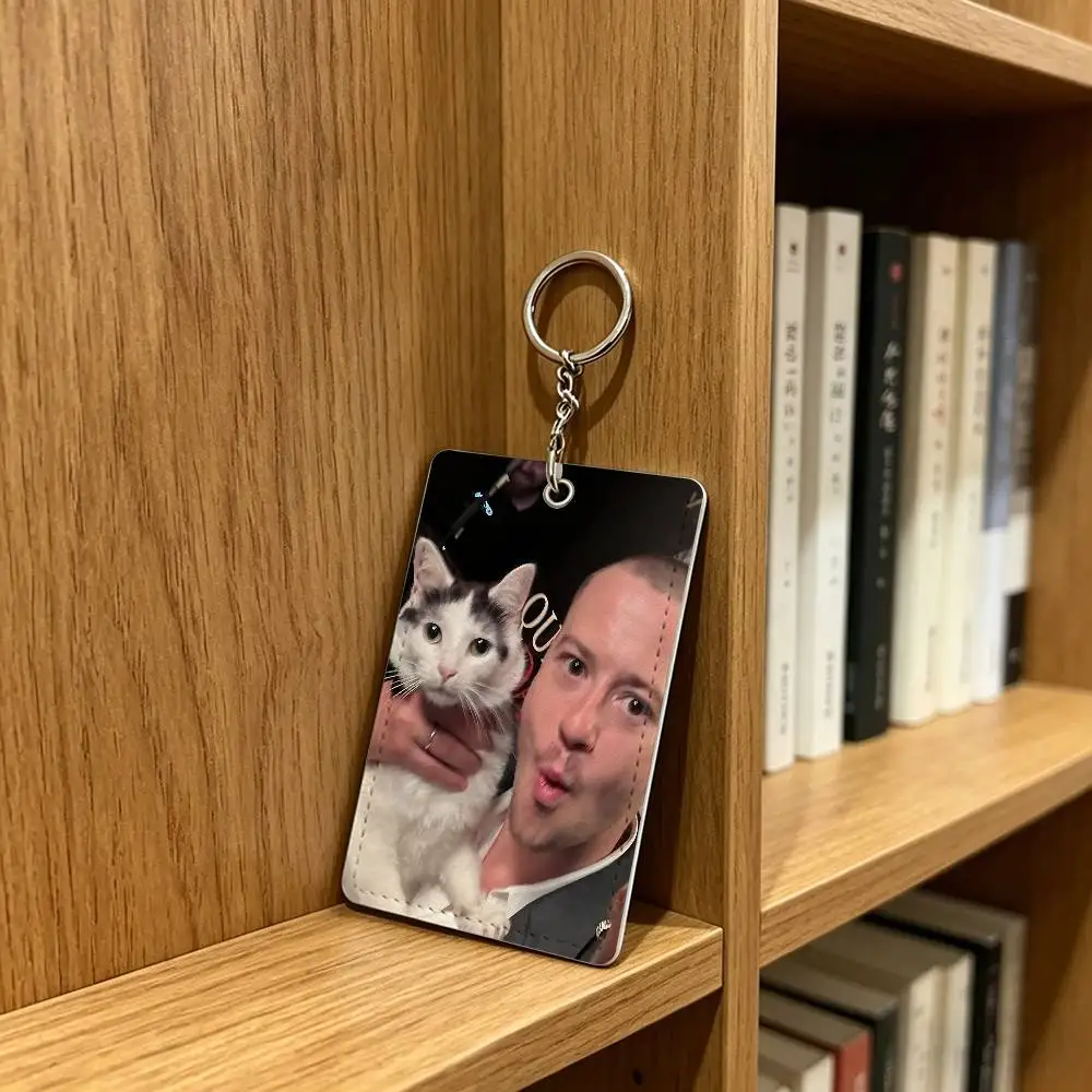 actor J-Joseph Quinn Cat Badge Holder Keychain For Bank Business Work Card Holder Student Card
