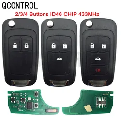 QCONTROL chiave per auto a distanza 433MHZ ID46 per Chevrolet per Opel Vauxhall Astra J Corsa E Insignia Zafira C 2009-2015