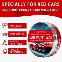 Red Car Special Crystal Wax, Quick-effect Decontamination, Scratch Resistance, Stain Resistance, Protective Car Paint Polishing