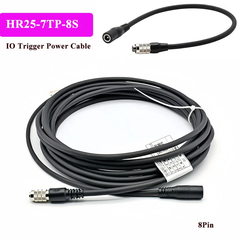 HR25-7TP-8S Camera Power Supply IO Trigger Power Cable Compatible with Daheng Mercury Image Series Network Port DC Female Wire