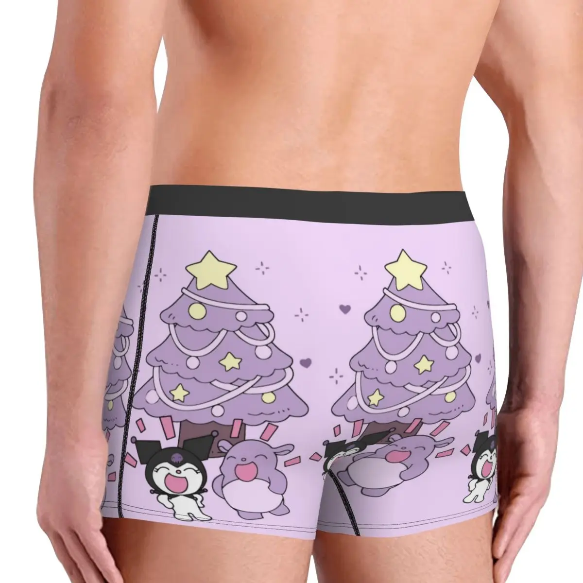Custom Kuromi Cartoon Movie Boxer Shorts For Homme 3D Printed Kawaii Design Underwear Panties Briefs Stretch Underpants