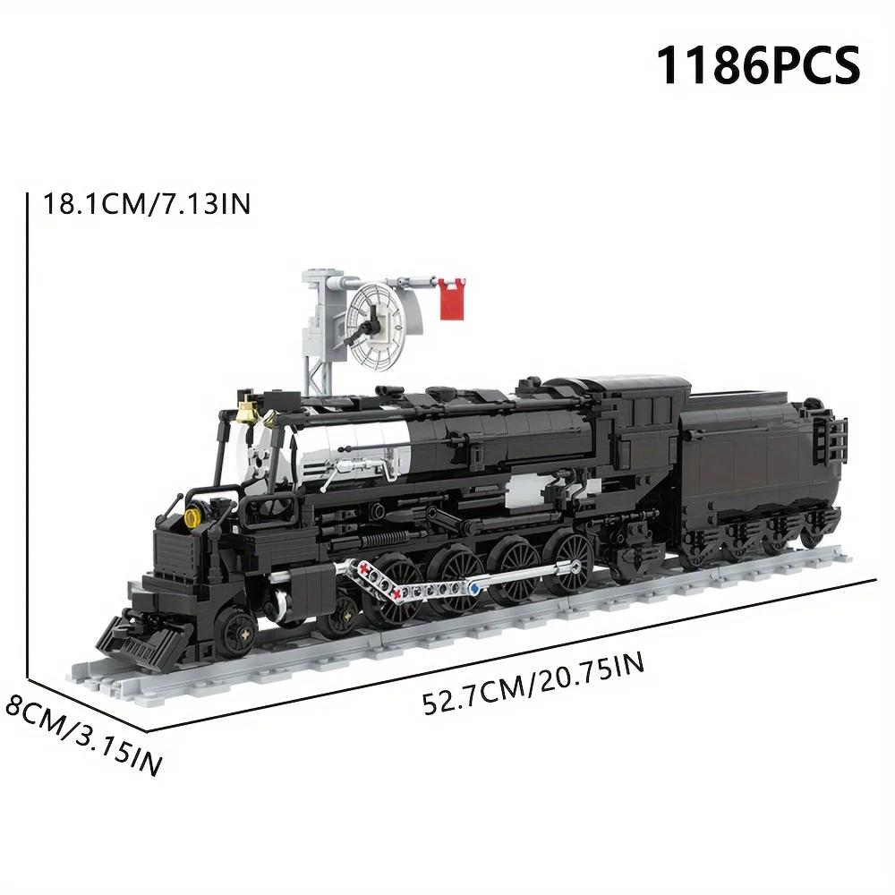 1186Pcs MOC City Technology Train Steam Transportation Vehicle Model Toys Building Blocks Bricks Birthday Gifts Kid Children DIY