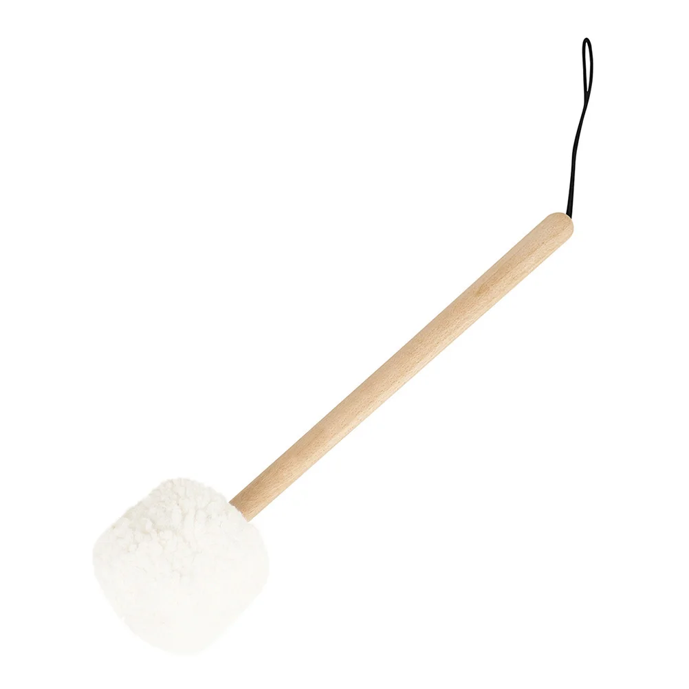 

Beech Handcrafted Lamb Wool Felt Mallet Singing Bowl Accessory Wooden Gong Stick Sound Therapy Tool