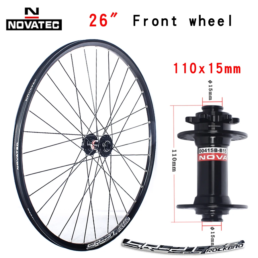 Novatec 26/27.5/29 inch mountainbike wielset D041/D442 15X100/110 12X142/148 7-11 speed 32H schijfrem Thru MTB fietswiel