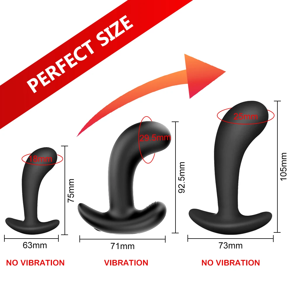 Vibrador Anal de silicona para hombres y mujeres, Juguetes sexuales para adultos, tapón Anal, usable, masajeador de próstata, consolador,