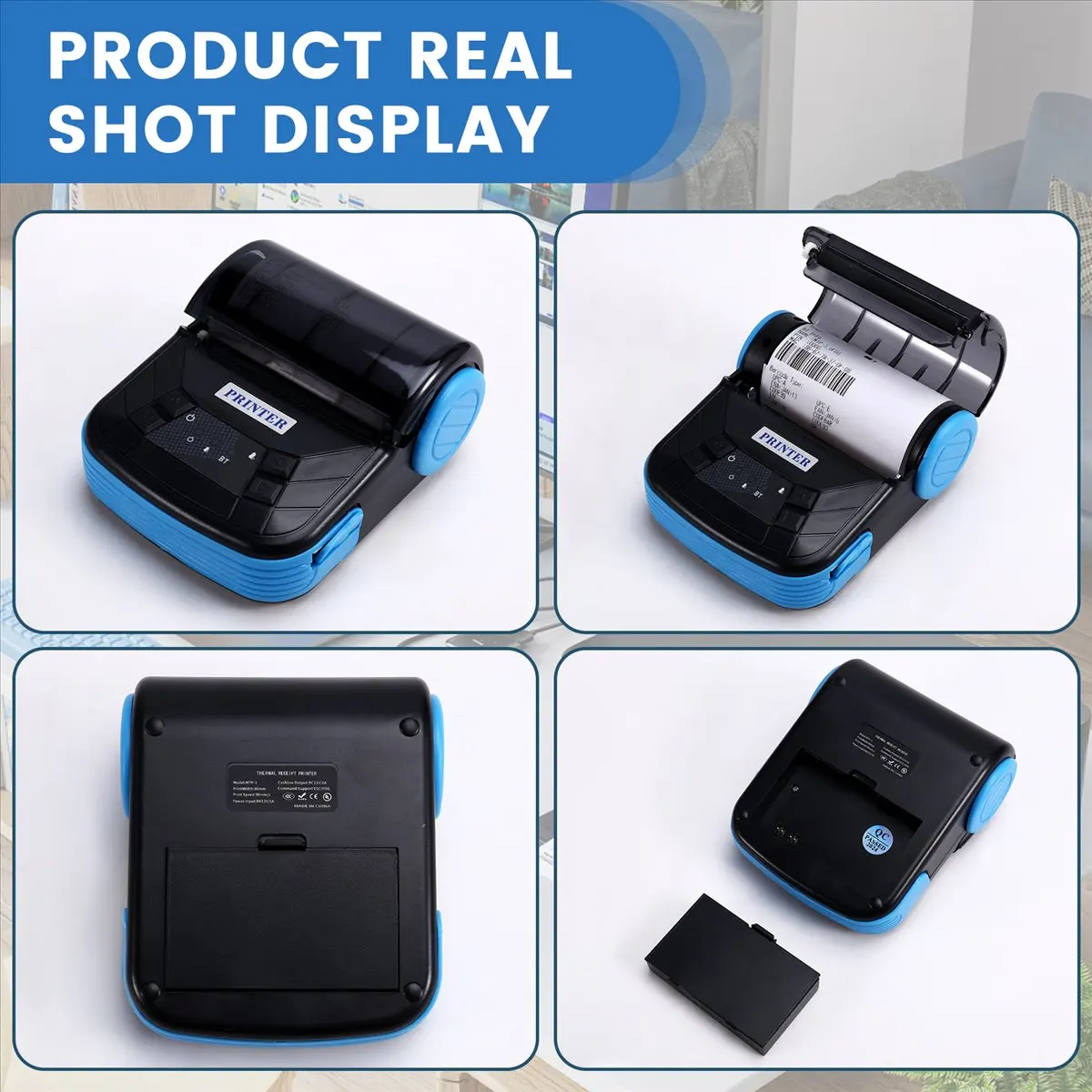 

Мини-термопринтер Okay 80 мм, изысканный легкий дизайн, портативный бесчернильный принтер для Android, IOS, Windows, британская вилка