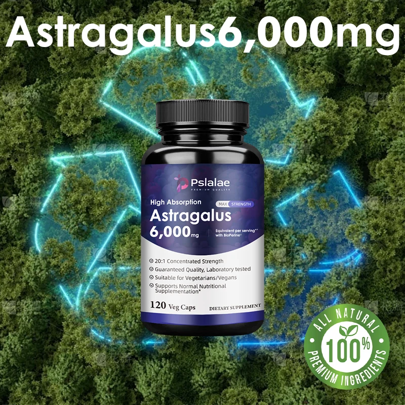 Astragalus 6000mg - Immune System Support, Promotes Heart and Liver Health, Non-GMO