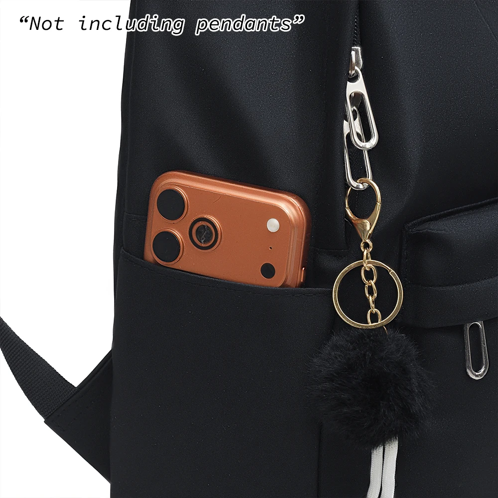 Backpack, Backpack, Large Capacity Korean Version, Instagram Style, Simple and Versatile, Solid Color, Trendy Backpack