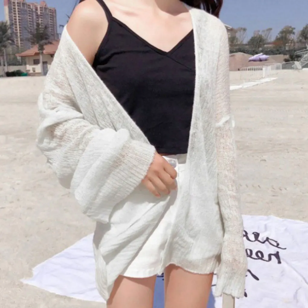 Soft And Skin Friendly Long Sleeve Knit Coat Various Occasions Cardigan Women Summer Summer Knit