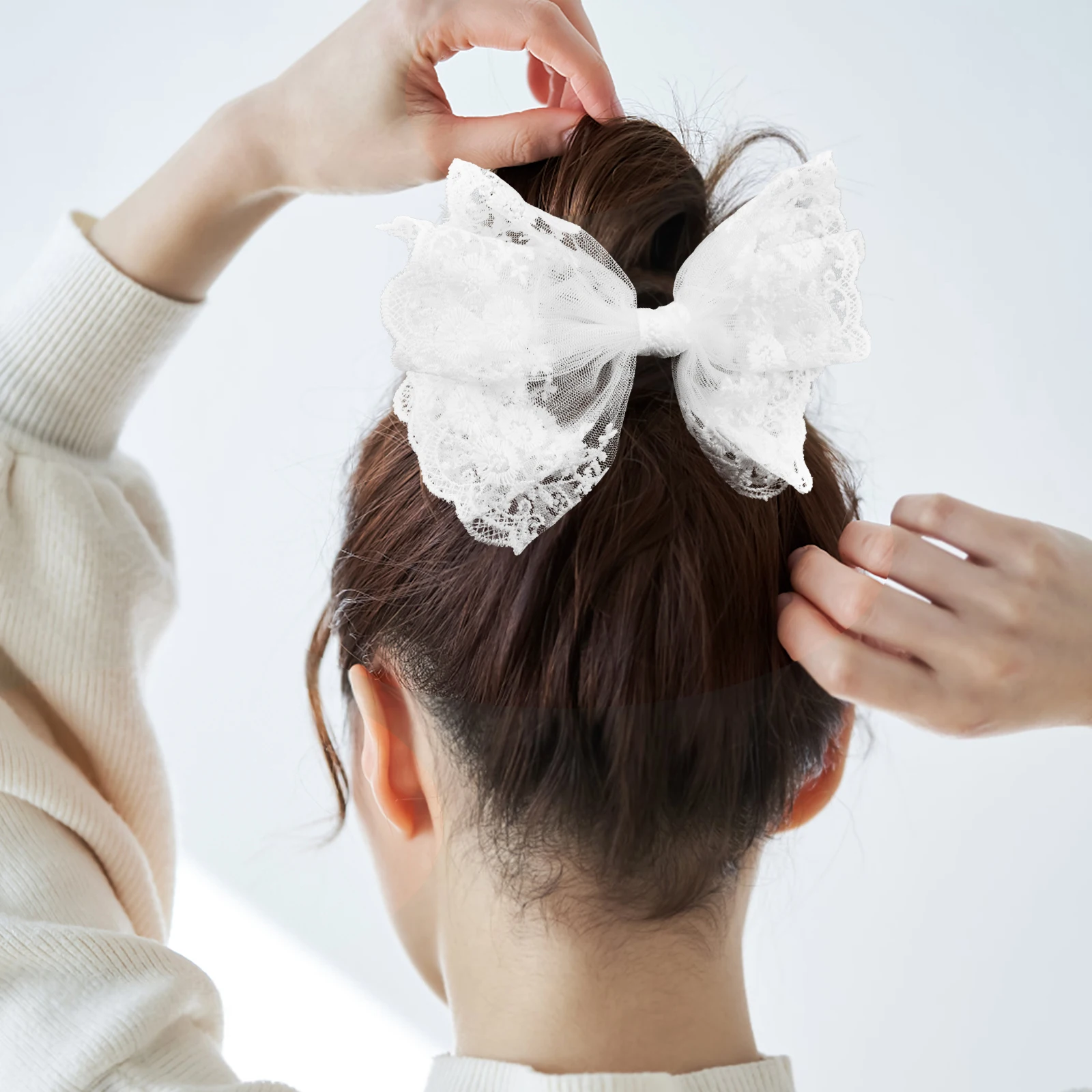 

1pc Spring Hair Clips For Women Girls Fairy Lace Hairpin Party Dance Ktv Wear Unique Adorable Eye-Catching Headdress Decor