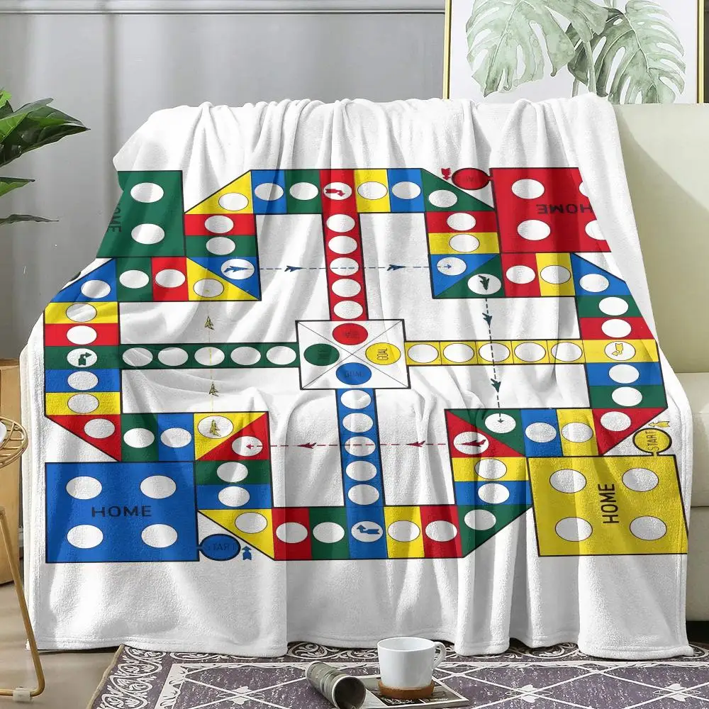 Flying Chess Throw Soft Flannel AC Blanket Lightweight Summer Nap Throw Cozy  Blanket for Sofa Bed Travel Home