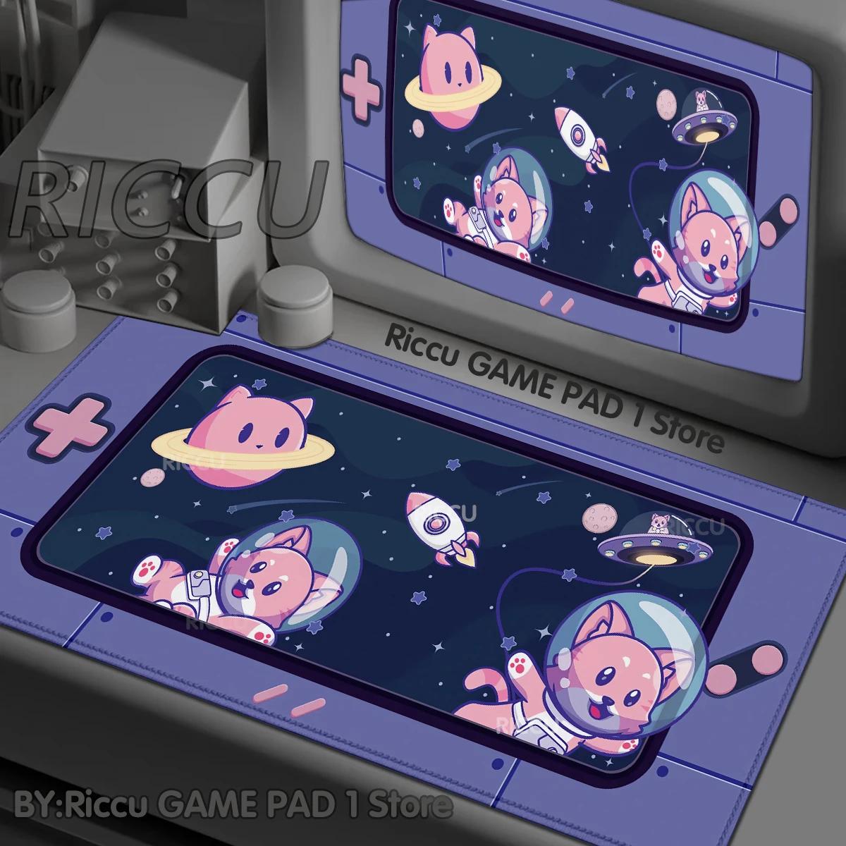 

Kawaii Animal Dog Deskmat Astronaut Mouse Mat Xxl Large Gaming Keyboard Mat Computer Mousepad For Switch Laptop Office Desk Pad