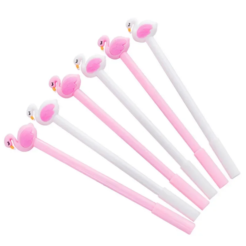 

50PCS/lot Korea Stationery Cute Soft Girl Flamingo Gel Pen Creative Cartoon Hipster Signing Pen Students Written Exam