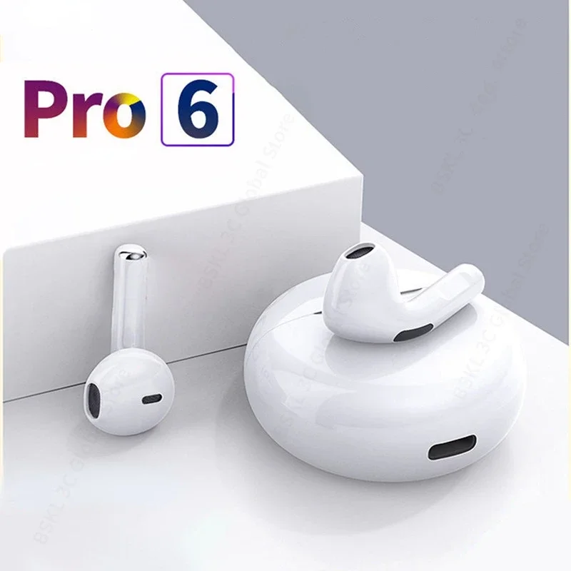 AirPro6 Original TWS Wireless Bluetooth Earphones Mini Earbuds Earphone Headset For Xiaomi Android Apple iPhone Headphone