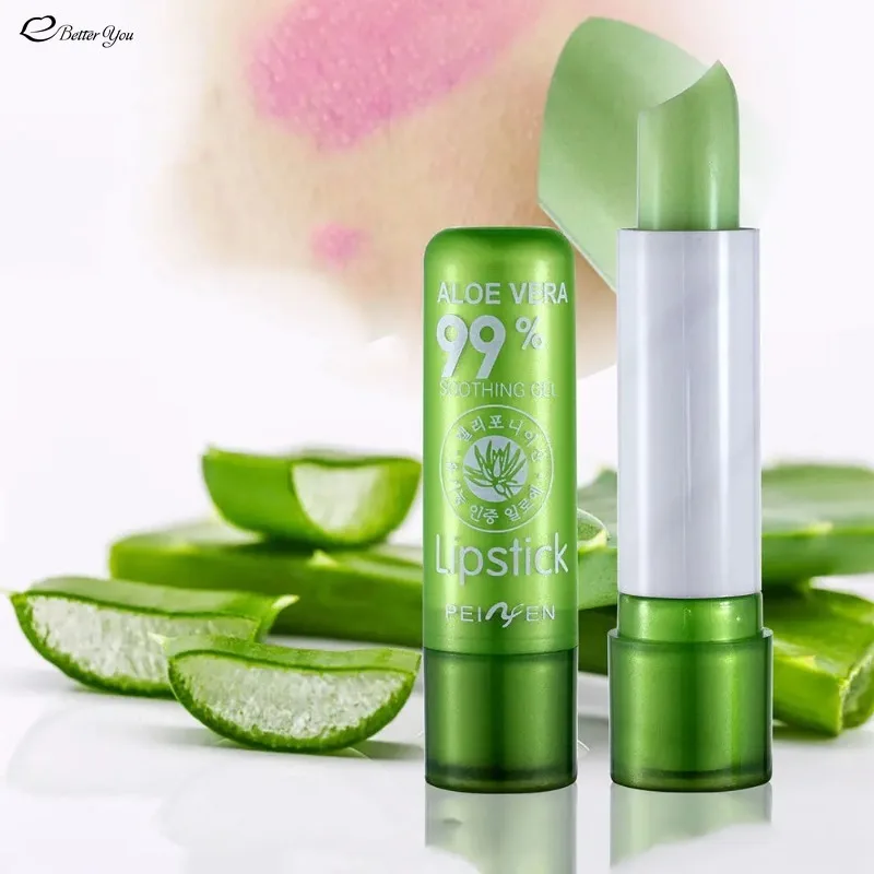 Aloe vera lip balm, aloe vera lip balm, maquiagem, cuidados com os lábios, mudança de cor, longa duração, hidratante, beleza