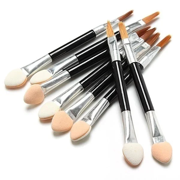 10-delige applicator dubbelzijdige cosmetische penselen dames make-up oogschaduw eyeliner spons lipborstelset wegwerp make-upborstel
