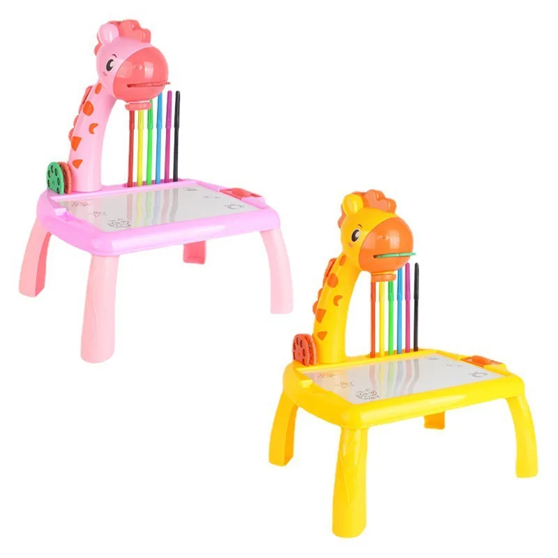Kinderen Led Projector Art Tekentafel Speelgoed Kinderen Schilderbord Bureau Kunst Ambachten Educatief Leren Verf Gereedschap Speelgoed voor Meisje