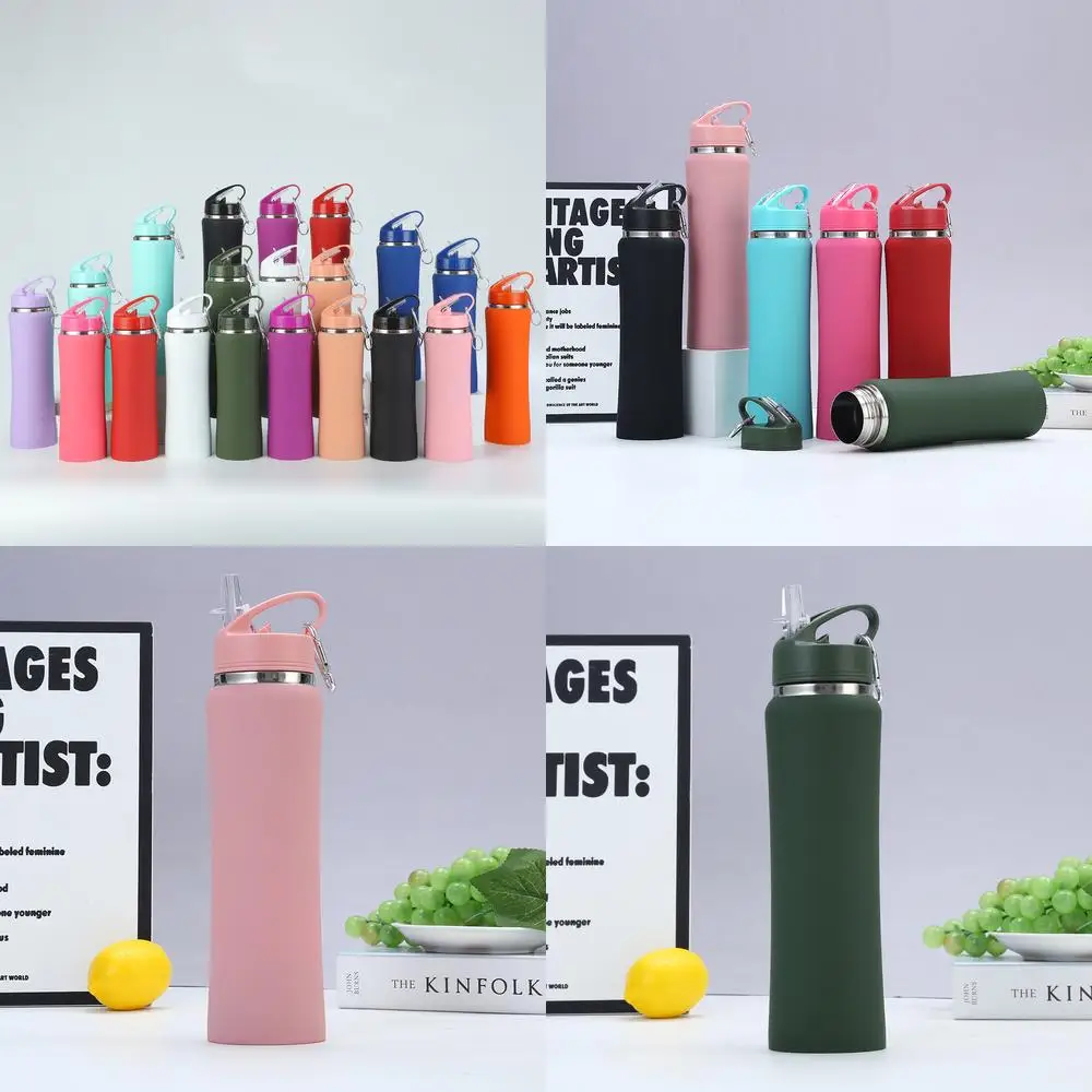 

600/750ml 304 Stainless Steel Insulated Water Bottle Portable Large Capacity Outdoor Waist Shaped Cup Travel Mug