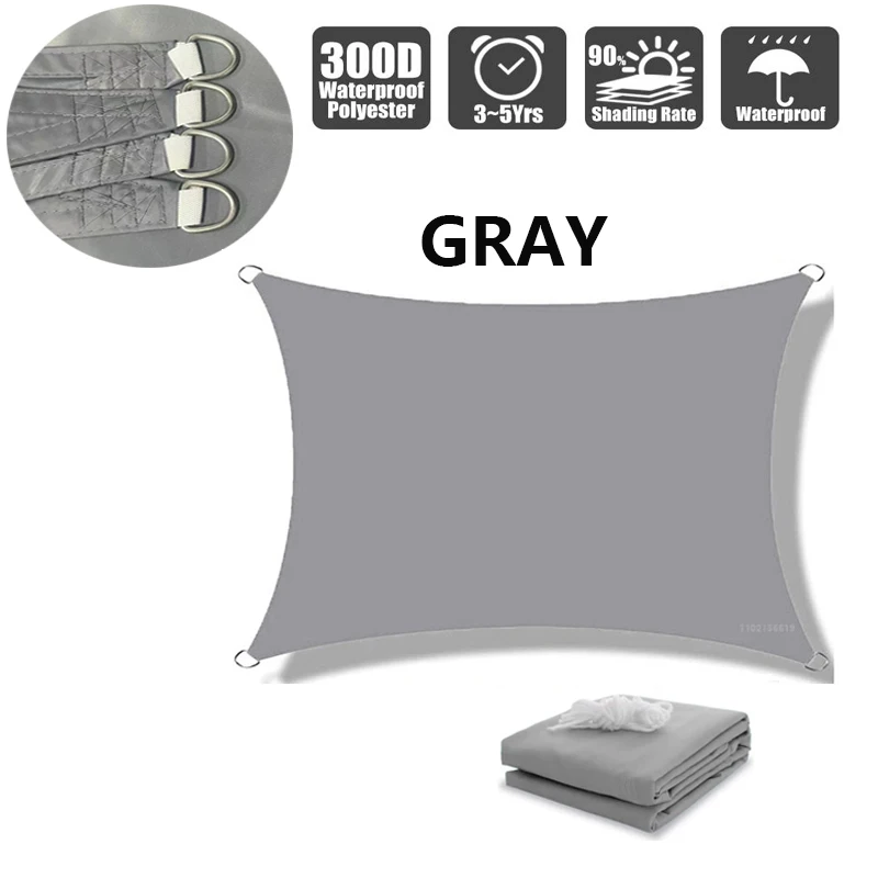 Наружные навесы водонепроницаемый солнцезащитный козырек для сада, для террасы, автомобильный брезентовый тент, прямоугольный бассейн солнцезащитный козырек, солнцезащитный козырек