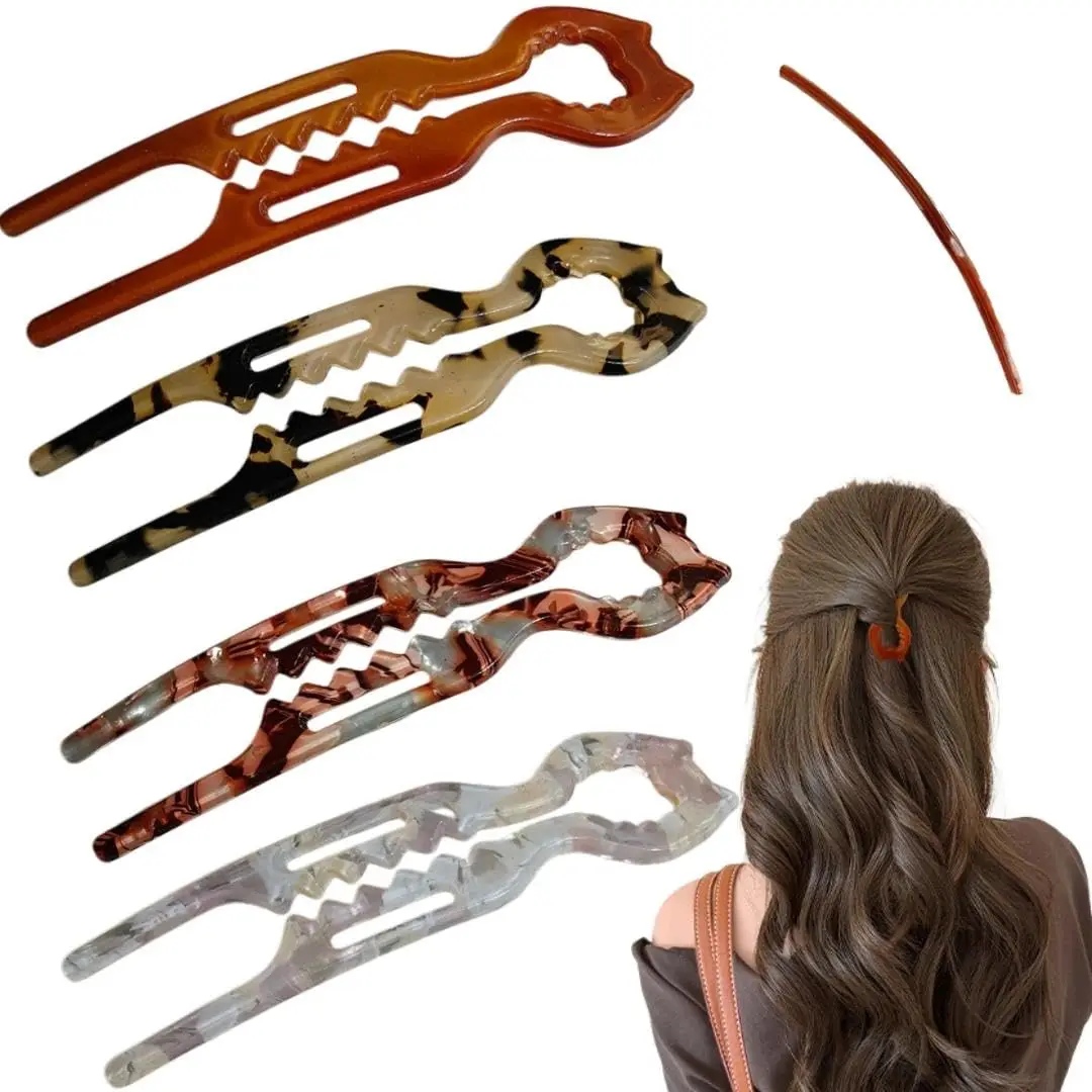 

4 Pcs French Hair Pin, Elegant Hair Accessories, French Twist Hair Pin for Women Girls, Elegant Hair Clips for Everyday Use