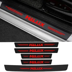 Car Door Threshold Sill Scuff Plate for Toyota HILUX Logo 2022 2021 2018 2017 2013 2012 Protective Trunk Bumper Guard Tape