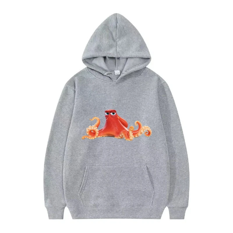 Disney encontrar nemo padrão dos desenhos animados mulher preto inverno kawaii topos roupas pullovers senhoras barato y2k hoodies moletom masculino