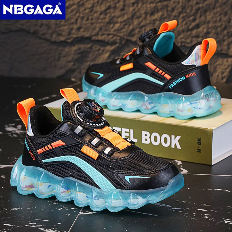 Four Season Kid Boys Sneakers Walking Comfortable Casual Shoes Sport Leather Children Girls Shoes Outdoor Running Shoes