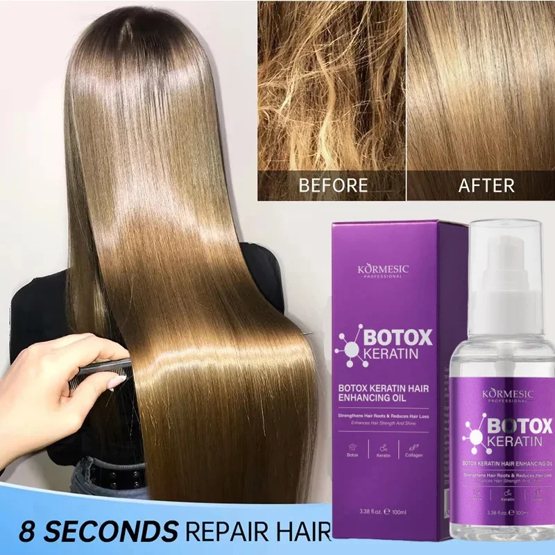 

Волшебное кератиновое масло для улучшения волос, быстрое восстановление волос, мягкий, гладкий, блестящий, глубокий увлажняющий крем, вьющаяся сухая кожа головы, корейские средства по уходу за волосами