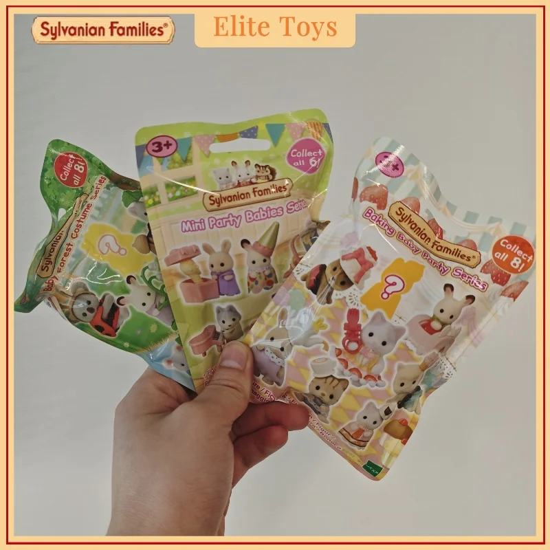 실바니안 패밀리 블라인드 백 소녀 어린이 장난감 칼리코 크리터스 베이비 애니메이션 피규어 귀여운 미니 인형 어린이 장난감 생일 선물