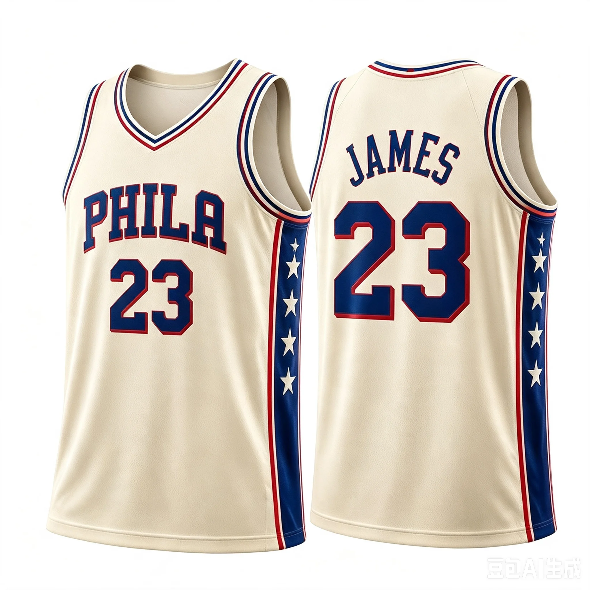 2026 Neue Herren Damen PHILA James 23 Ärmelloses Basketball-Trikot, Y2K Sport-Fan Streetwear, Lockeres Tanktop Schnelltrocknend Mesh-Shirt – Detail 3