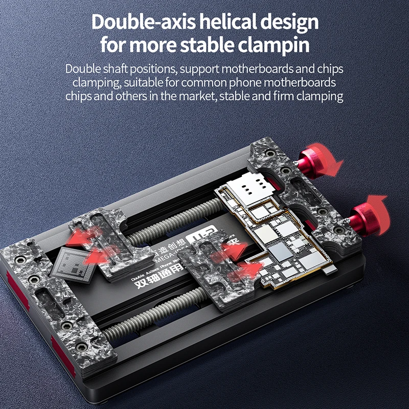 MEGA-IDEA JJ-2 Double Bearing PCB Holder for iPhone Samsung Xiaomi Mobile Phone Motherboard IC Chip Fixture Repair Tools