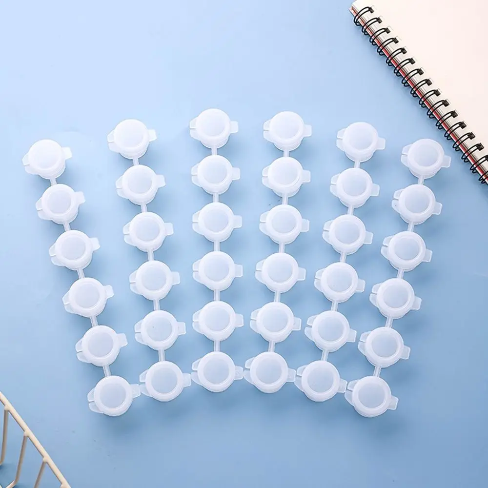Portable Plastic Pigment Strips 2ml/3m/5ml 6/8 Connected Pots Empty Paint Cups Pigment Container Painting Supplies