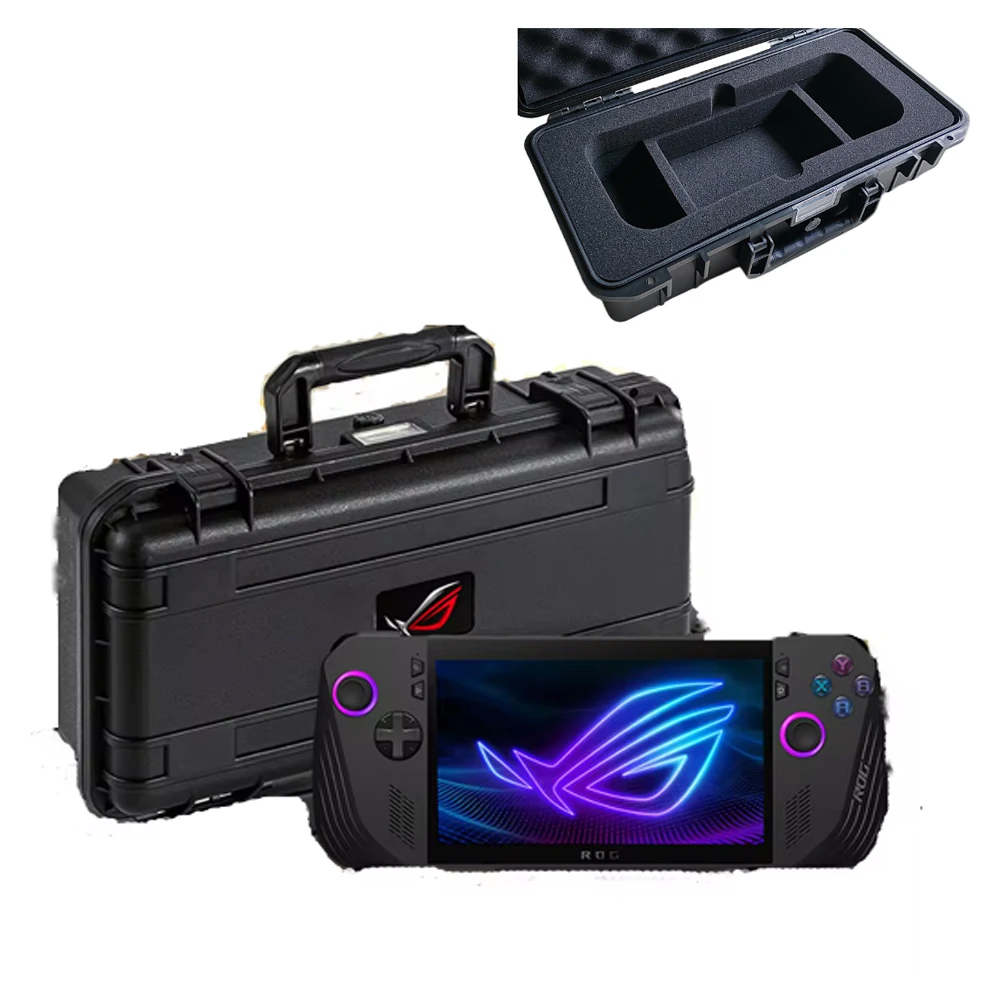 

For Rog Ally X Handheld Game Carrying Storage Bag Shockproof Protective Travel Case Leather EVA Hard Console Bag Accessories