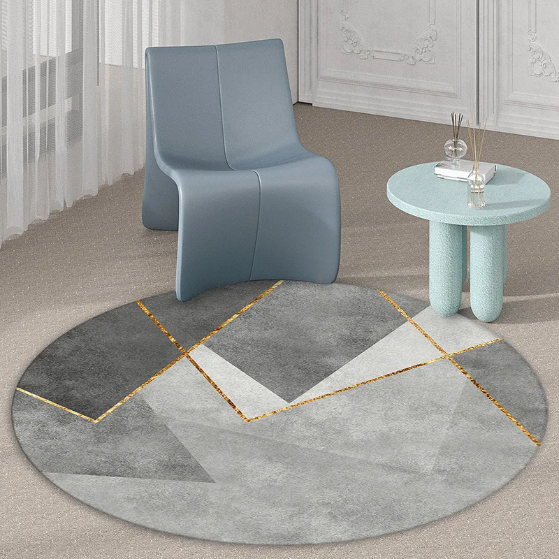 Nordic Minimalist Living Room Decoration Round Carpet Large Area Rugs for Bedroom Cloakroom Chair Floor Mat Non-slip Lounge Rug