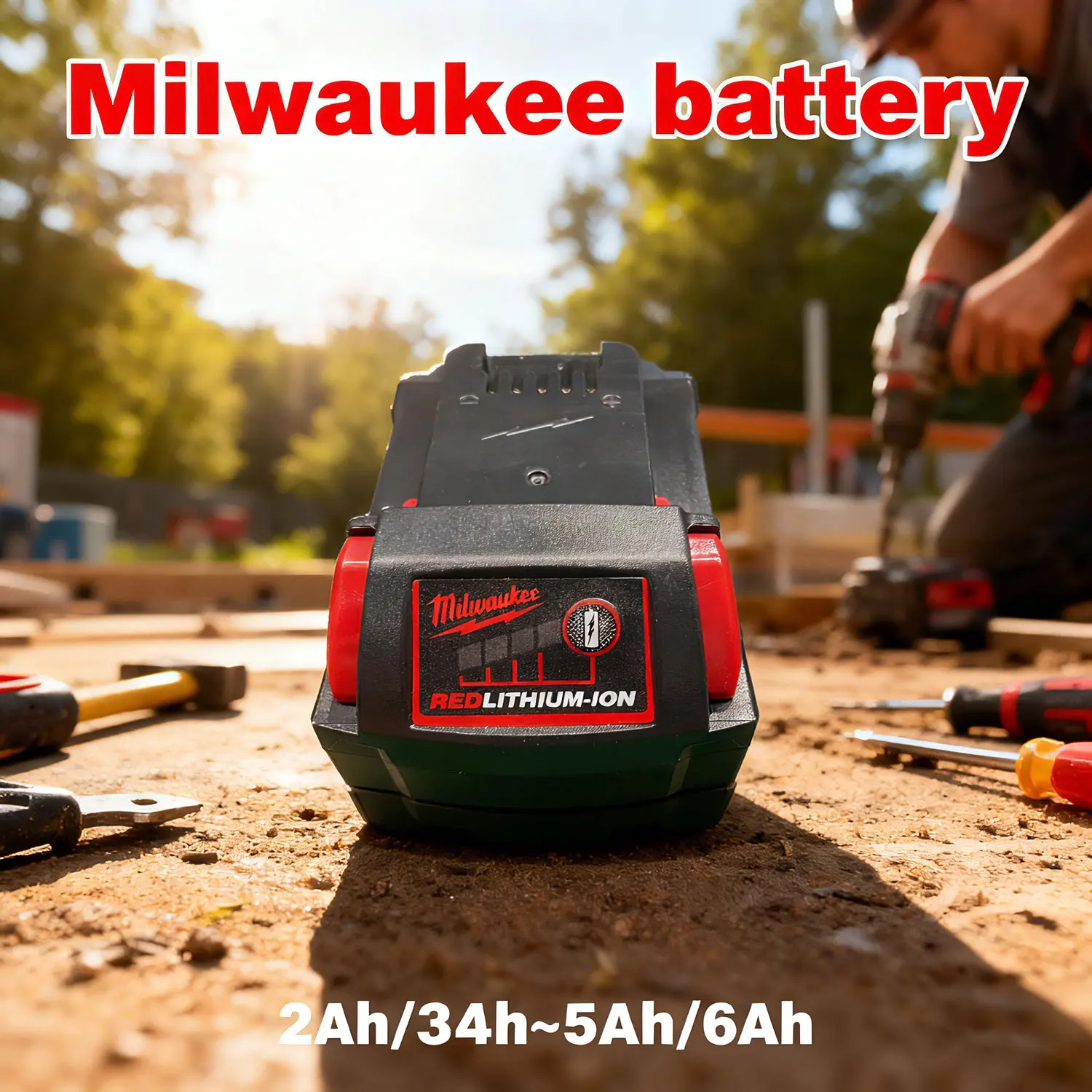 🔋Milwaukee battery 12v48-11-241148-11-2401mil-12a-Lim1248-11-1860 18M-B6 5Ah/6Ah tool Milwaukee lith
