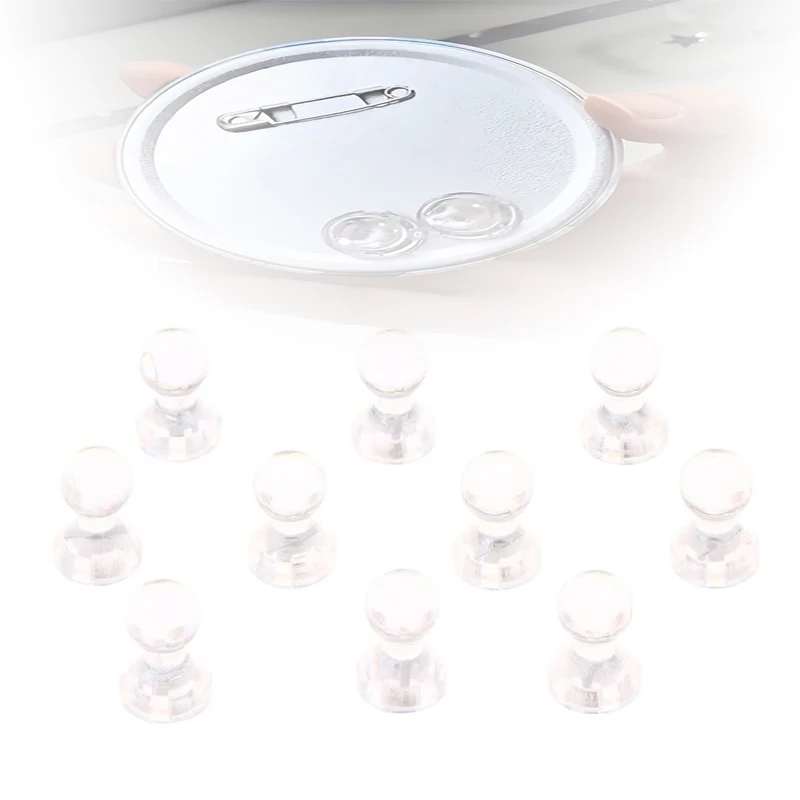 Mini Magnetic Invisible Badge Display Stand High Clear Acrylic Base For Badge Holder Accessories Desktop Storage