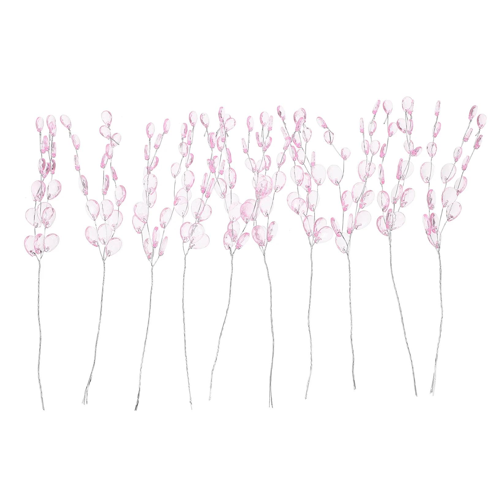 

50Pcs Acrylic Flower Stem DIY Wreath Decoration Multi-Purpose Craft Supplies for Wedding Birthday Party Decorations
