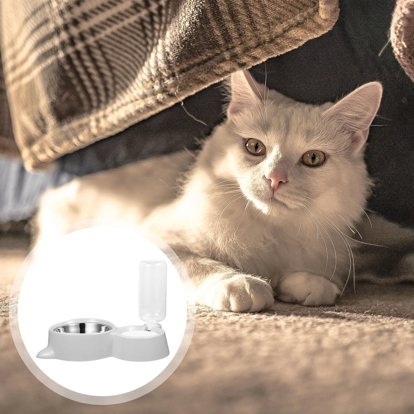 

Pet Water Dispenser Large Capacity Design Automatic Feeder Non-Subvertible Simple Versatile Appearance Pet Supplies