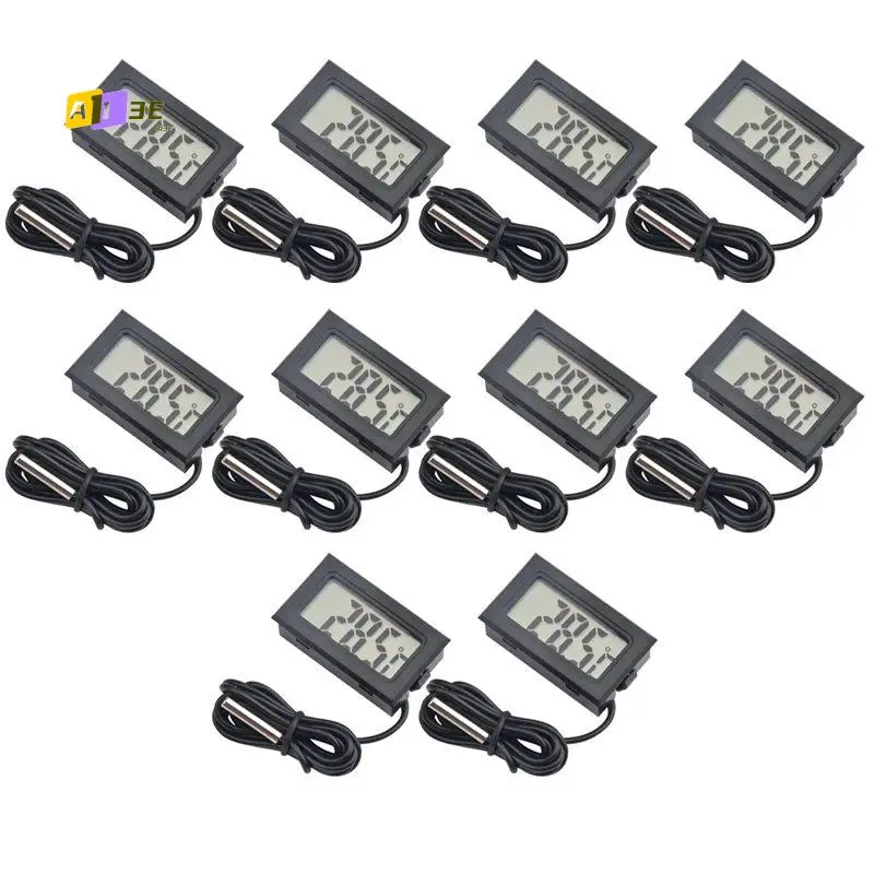A13E-FY-10 Mini Digital LCD Display Embedded Probe Fridge And Freezer Thermometer Sensor For Indoor Temperature Monitoring