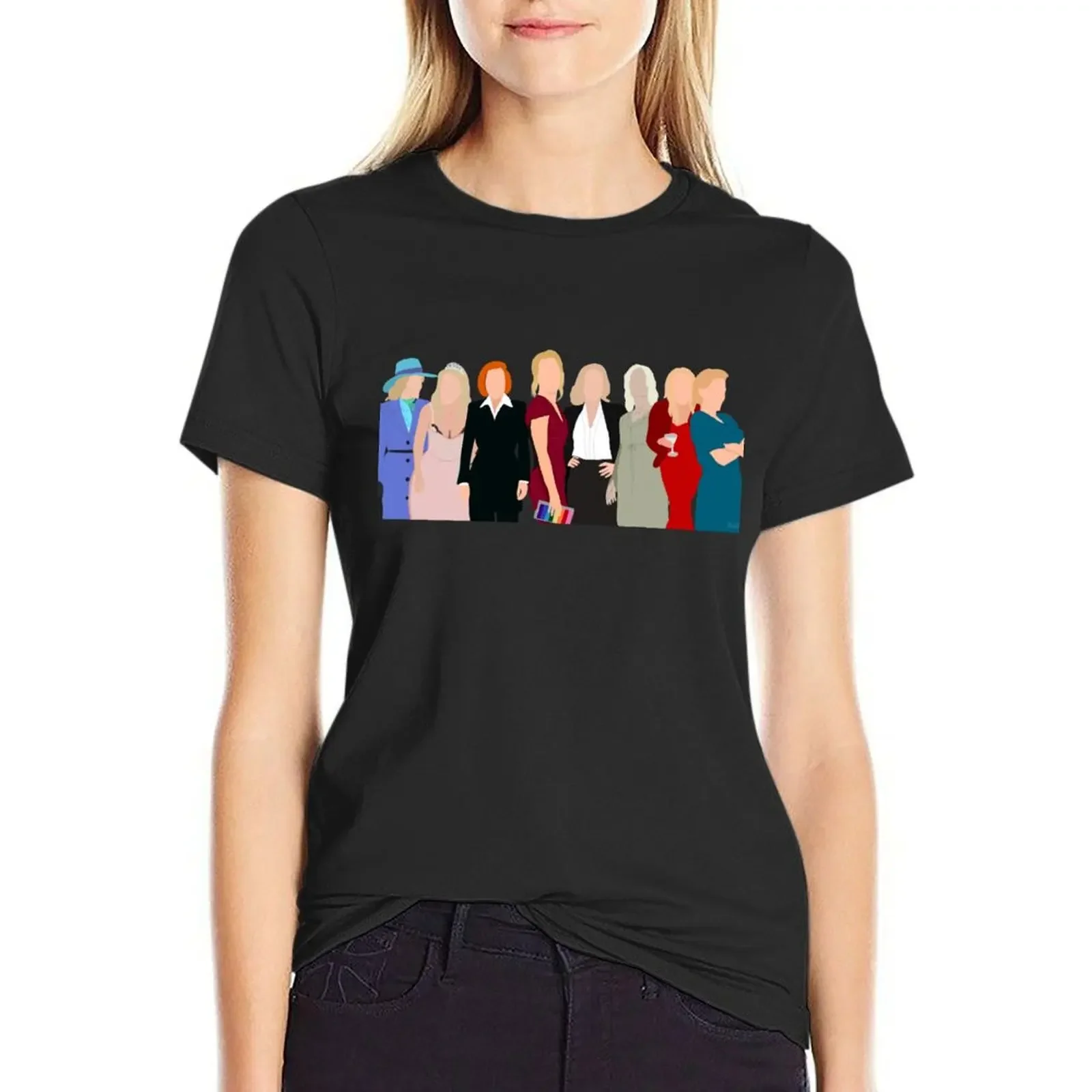 

Characters of Gillian Anderson T-Shirt tees vintage Short sleeve tee customs cotton t shirts Women