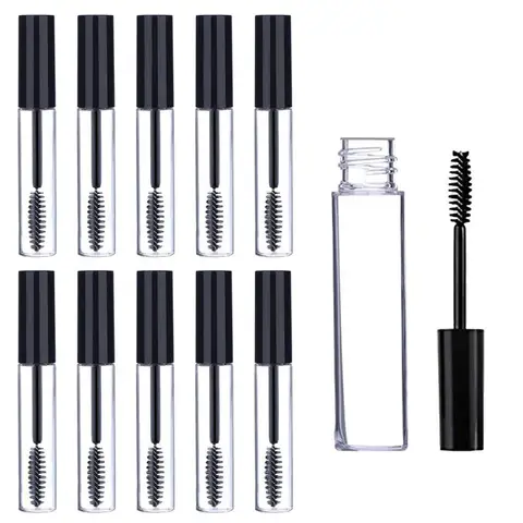 5Pcs 3ml 10ml Empty Mascara Tube With Eyelash Bottles Cosmetic Container Plastic Eyelash Refillable Mascara Makeup Container