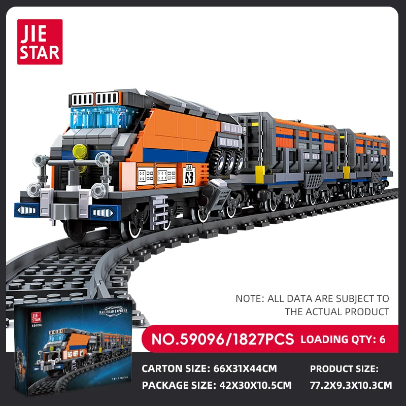 

1827 шт. MOC креативный набор строительных блоков для поезда, игрушка в сборе, кирпич, детская игрушка, подарок на день рождения для взрослых