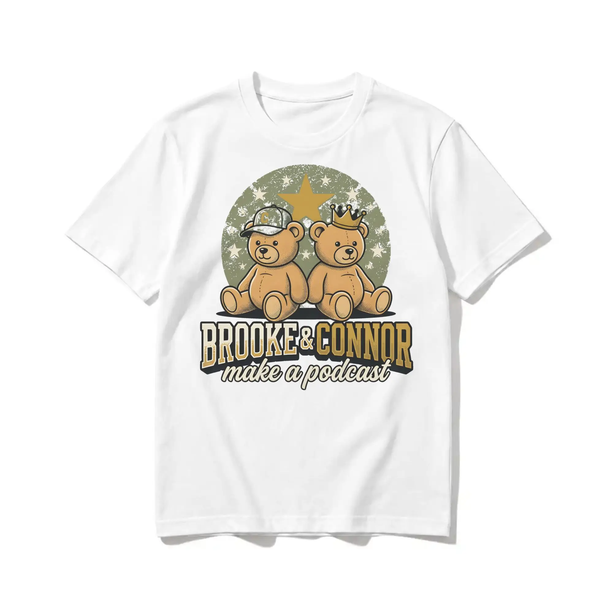 Men Women Brooke & Connor Bncmap Bear T Shirt  100% Cotton Tops Casual Short Sleeve Crew Neck Tee Shirt Classic T-Shirts